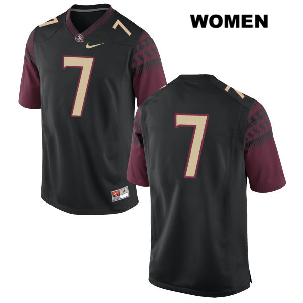 Women's NCAA Nike Florida State Seminoles #7 Ermon Lane College No Name Black Stitched Authentic Football Jersey HTX2369HW